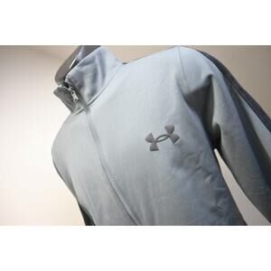 Under Armour Track Jacket Performance Full Zip Gray Athletic Mens Size Medium